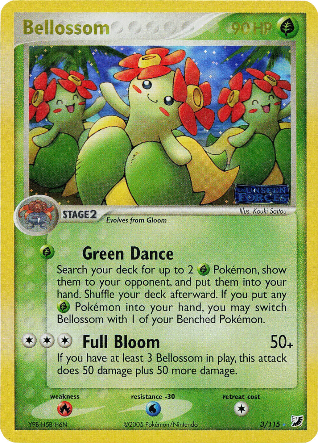 Bellossom (3/115) (Stamped) [EX: Unseen Forces] | Eastridge Sports Cards & Games