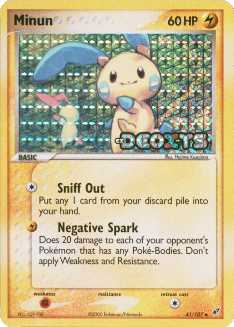 Minun (41/107) (Stamped) [EX: Deoxys] | Eastridge Sports Cards & Games