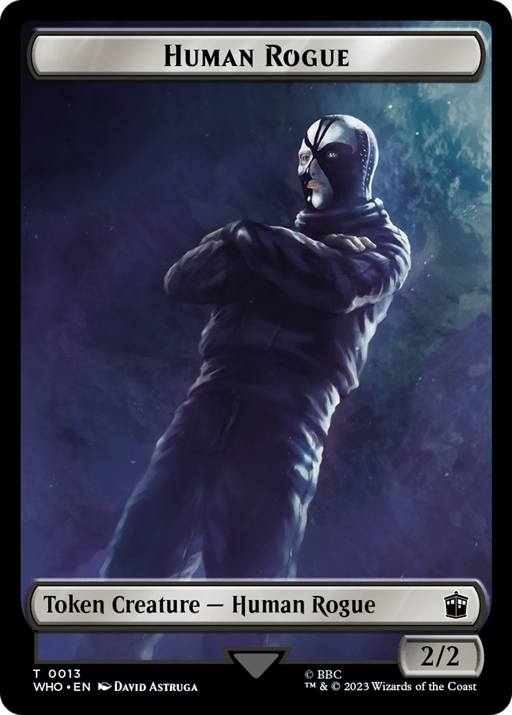 Human Rogue // Clue (0021) Double-Sided Token [Doctor Who Tokens] | Eastridge Sports Cards & Games
