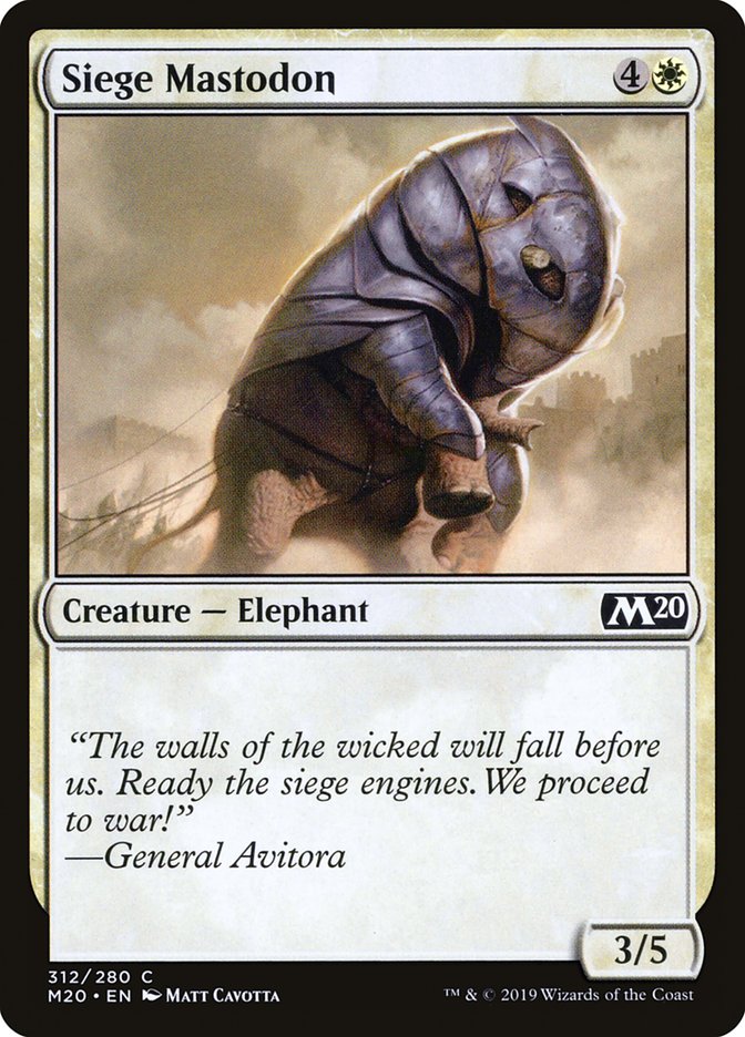 Siege Mastodon [Core Set 2020] | Eastridge Sports Cards & Games