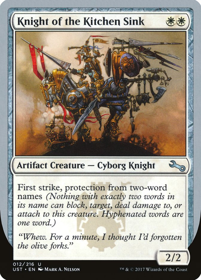 Knight of the Kitchen Sink ("protection from two-word names") [Unstable] | Eastridge Sports Cards & Games