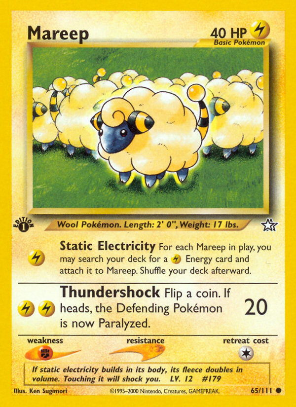 Mareep (65/111) [Neo Genesis 1st Edition] | Eastridge Sports Cards & Games