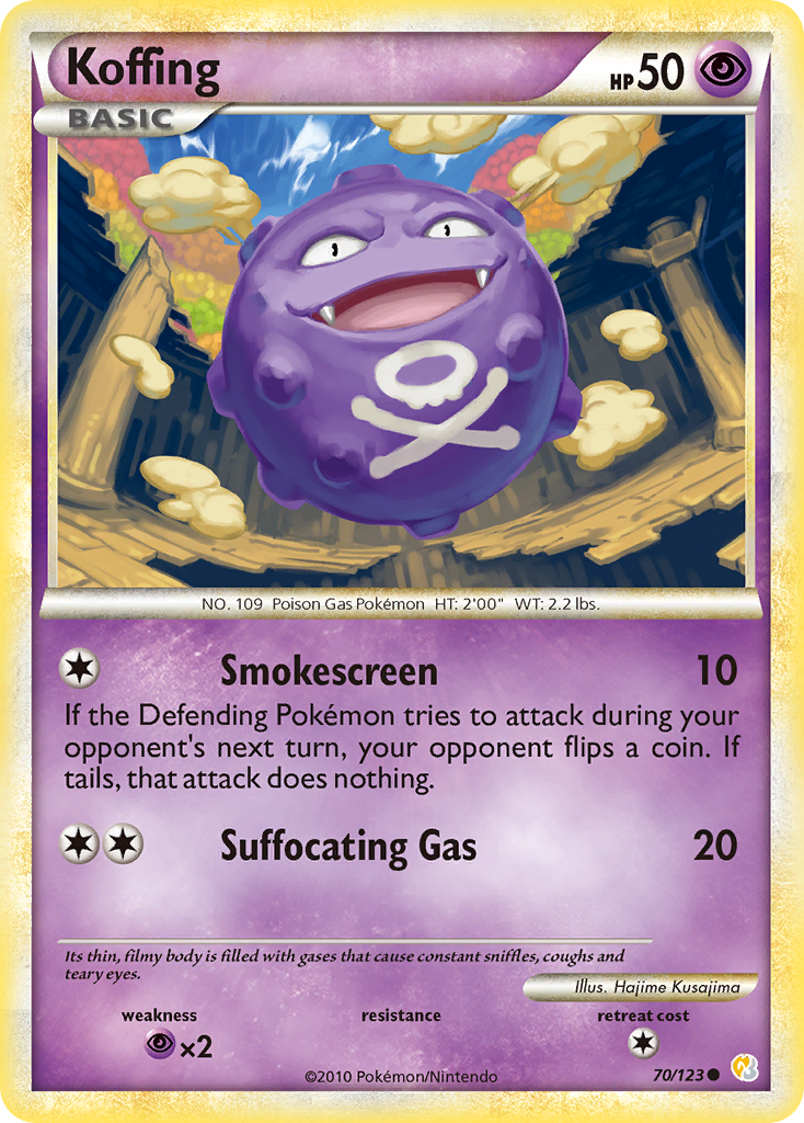 Koffing (70/123) [HeartGold & SoulSilver: Base Set] | Eastridge Sports Cards & Games