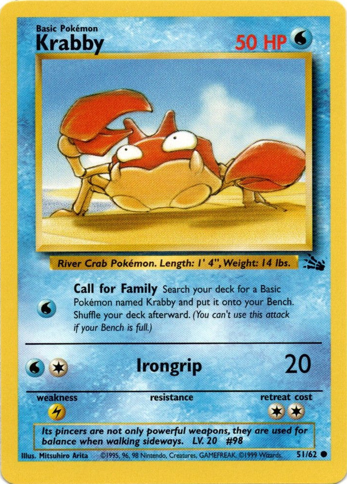 Krabby (51/62) [Fossil Unlimited] | Eastridge Sports Cards & Games