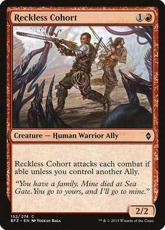 Reckless Cohort [Battle for Zendikar] | Eastridge Sports Cards & Games