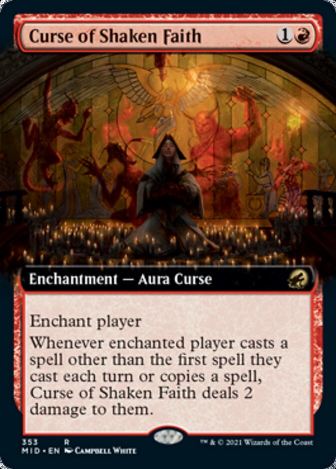 Curse of Shaken Faith (Extended) [Innistrad: Midnight Hunt] | Eastridge Sports Cards & Games