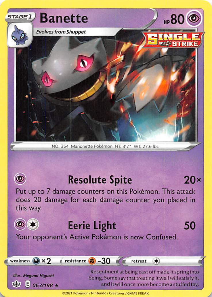 Banette (063/198) [Sword & Shield: Chilling Reign] | Eastridge Sports Cards & Games