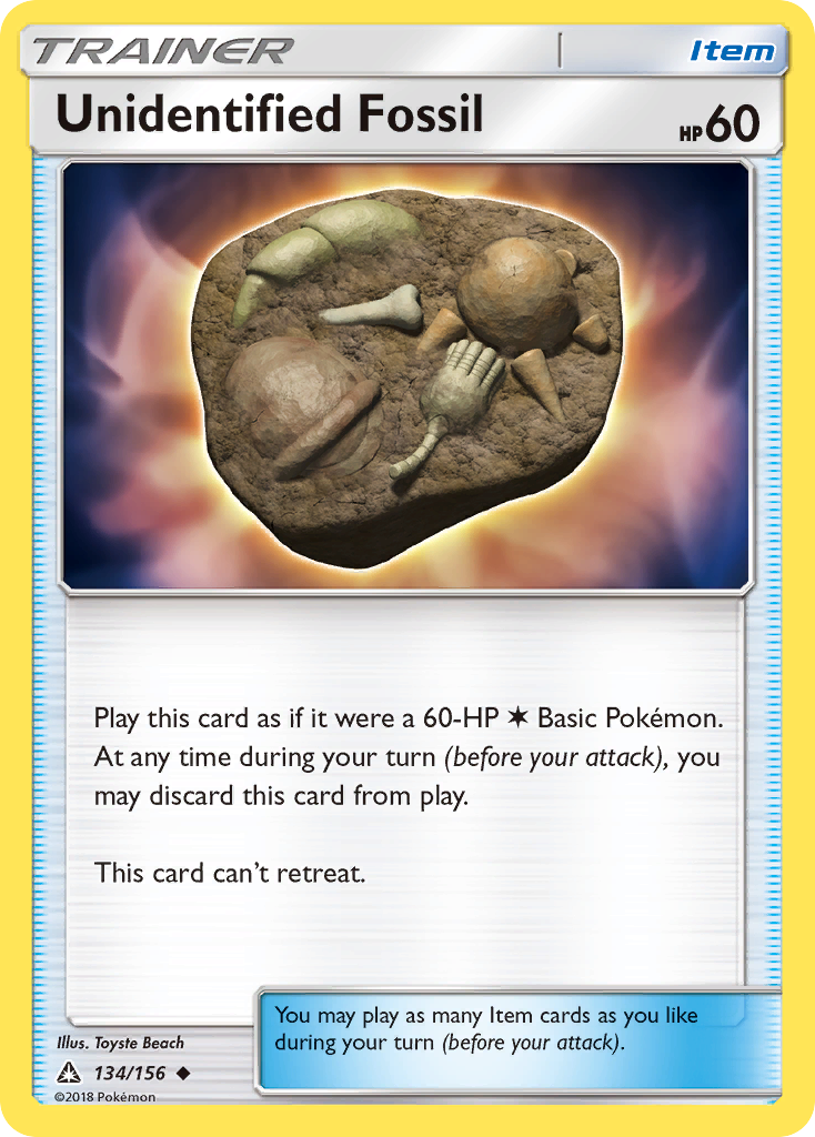 Unidentified Fossil (134/156) [Sun & Moon: Ultra Prism] | Eastridge Sports Cards & Games