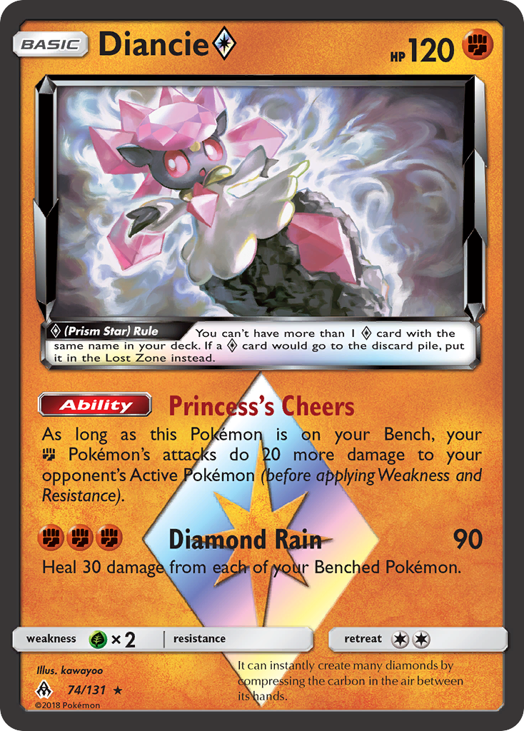 Diancie (74/131) (Prism Star) [Sun & Moon: Forbidden Light] | Eastridge Sports Cards & Games