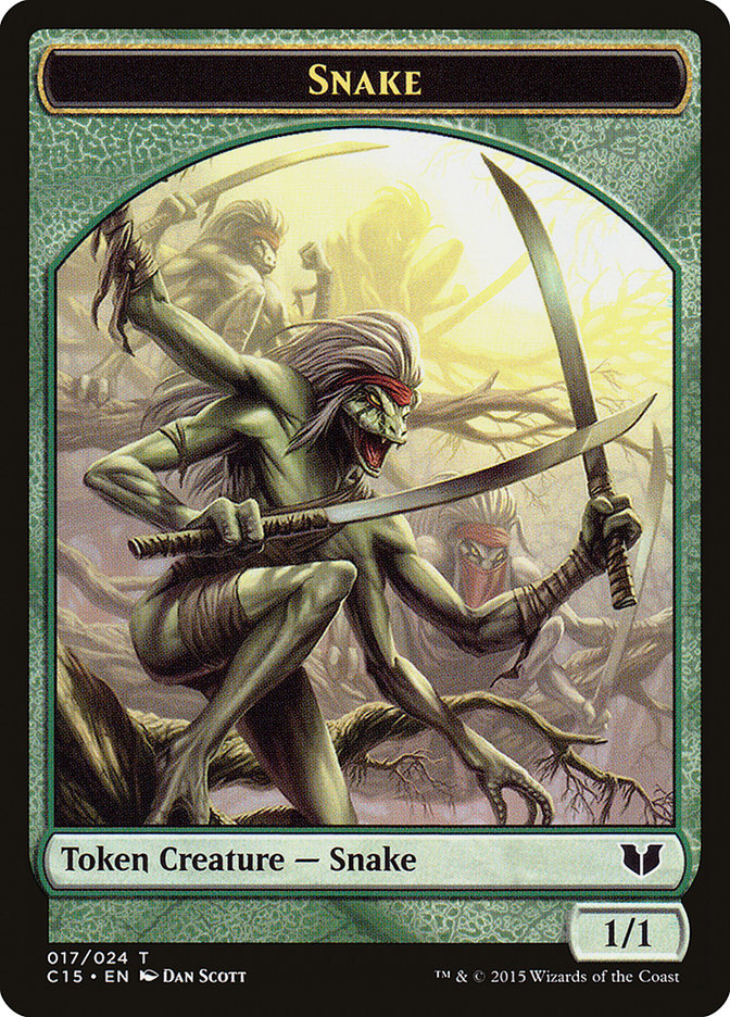 Snake (017) // Saproling Double-Sided Token [Commander 2015 Tokens] | Eastridge Sports Cards & Games