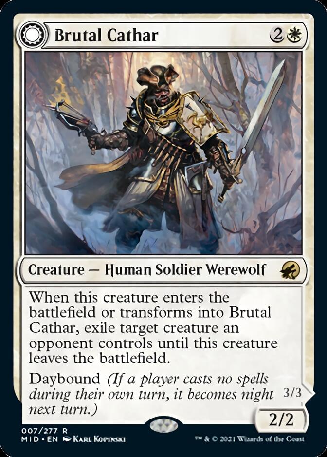 Brutal Cathar // Moonrage Brute [Innistrad: Midnight Hunt] | Eastridge Sports Cards & Games