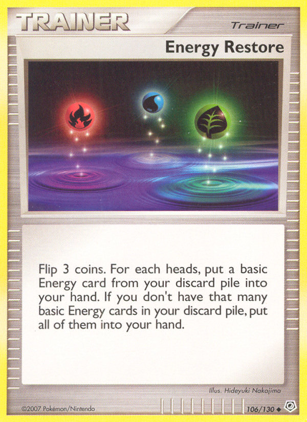 Energy Restore (106/130) [Diamond & Pearl: Base Set] | Eastridge Sports Cards & Games