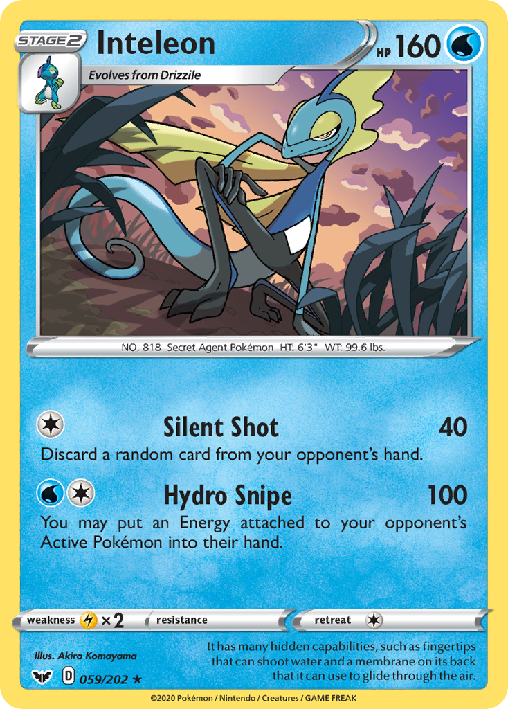 Inteleon (059/202) [Sword & Shield: Base Set] | Eastridge Sports Cards & Games