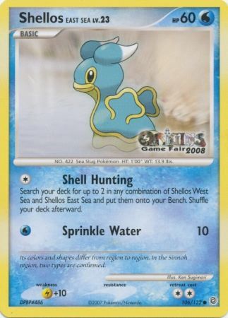 Shellos East Sea (106/132) (Origins Game Fair 2008) [Nintendo: Black Star Promos] | Eastridge Sports Cards & Games