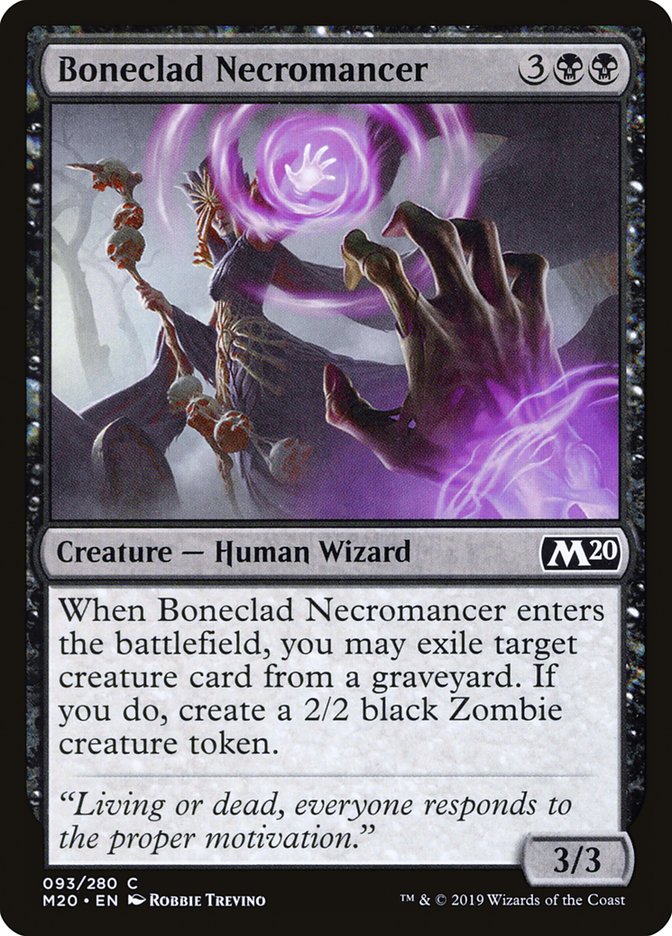 Boneclad Necromancer [Core Set 2020] | Eastridge Sports Cards & Games