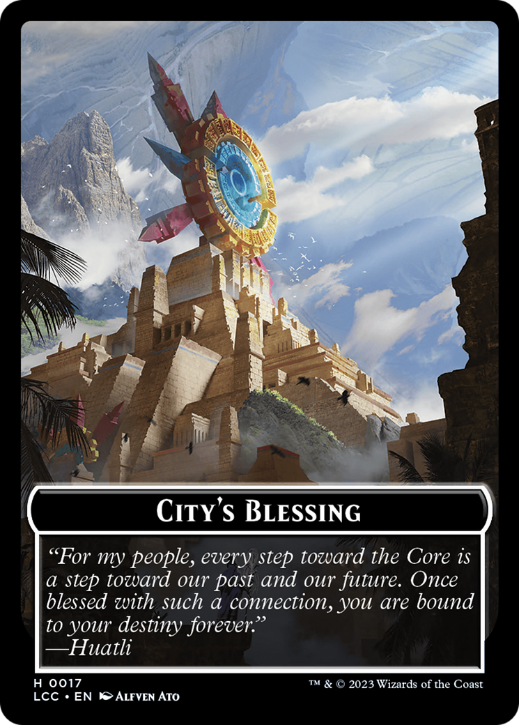 City's Blessing // Dinosaur Double-Sided Token [The Lost Caverns of Ixalan Commander Tokens] | Eastridge Sports Cards & Games