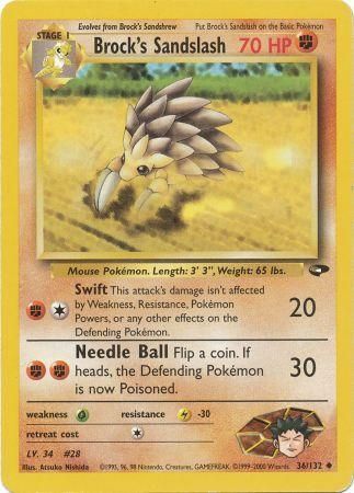 Brock's Sandslash (36/132) [Gym Challenge Unlimited] | Eastridge Sports Cards & Games