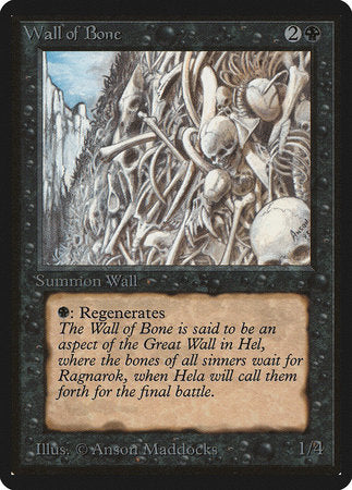 Wall of Bone [Limited Edition Beta] | Eastridge Sports Cards & Games