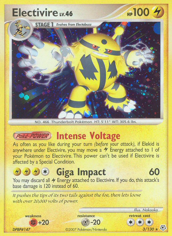 Electivire (3/130) [Diamond & Pearl: Base Set] | Eastridge Sports Cards & Games