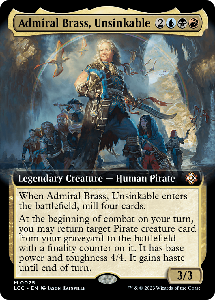 Admiral Brass, Unsinkable (Extended Art) [The Lost Caverns of Ixalan Commander] | Eastridge Sports Cards & Games