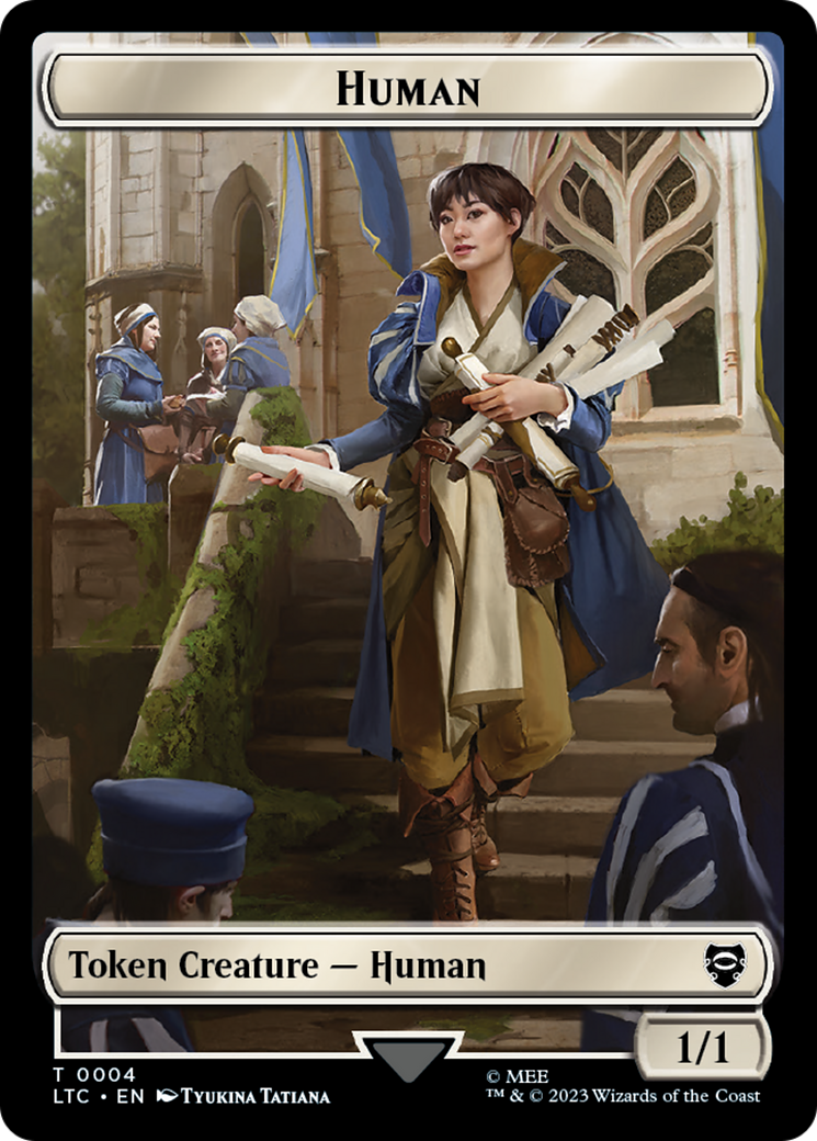 Human Knight // Human Double-Sided Token [The Lord of the Rings: Tales of Middle-Earth Commander Tokens] | Eastridge Sports Cards & Games