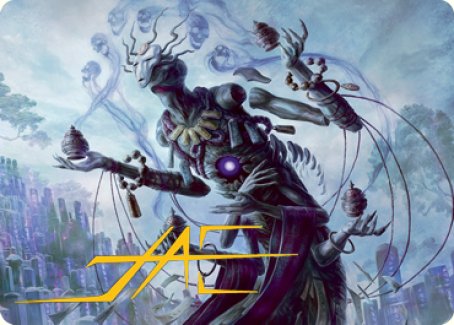 Myojin of Grim Betrayal Art Card (Gold-Stamped Signature) [Kamigawa: Neon Dynasty Art Series] | Eastridge Sports Cards & Games