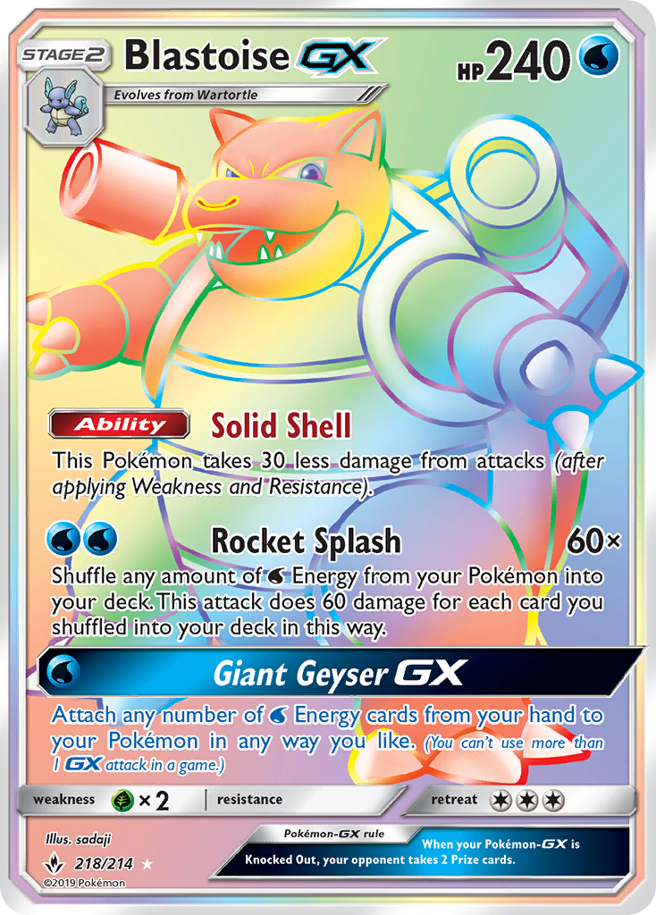 Blastoise GX (218/214) [Sun & Moon: Unbroken Bonds] | Eastridge Sports Cards & Games