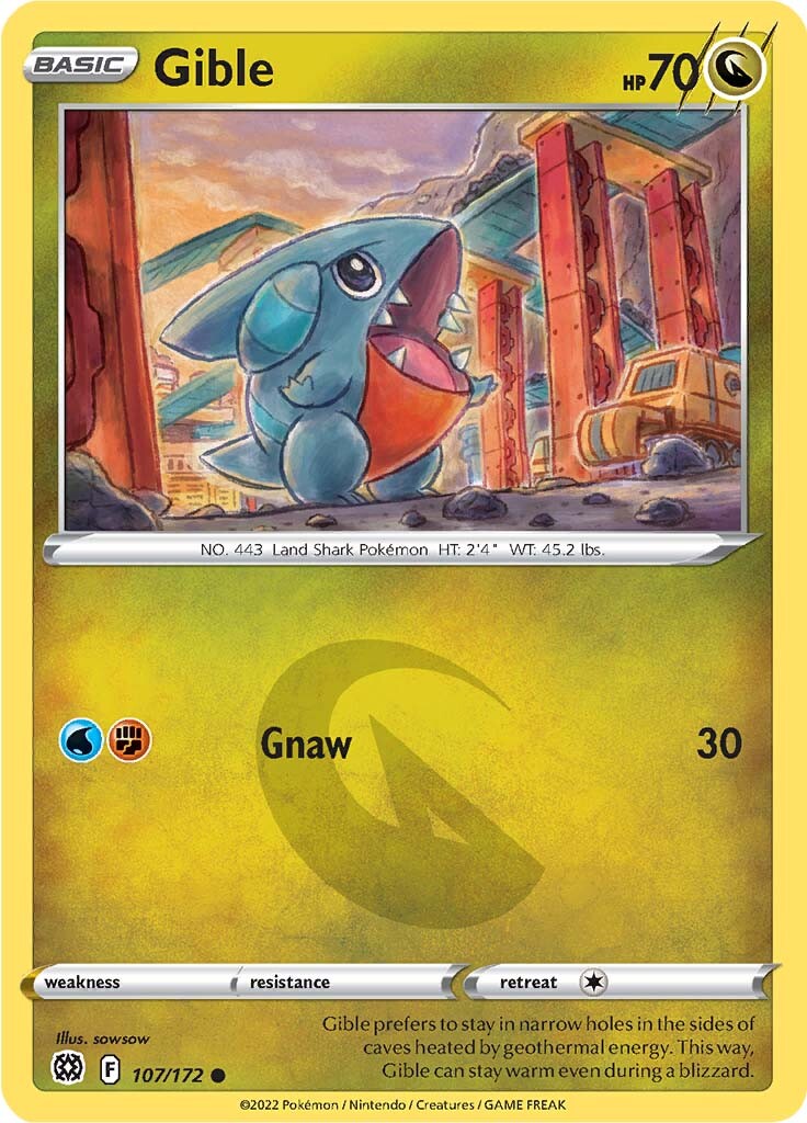 Gible (107/172) [Sword & Shield: Brilliant Stars] | Eastridge Sports Cards & Games