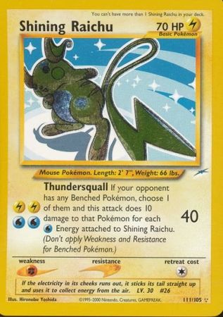 Shining Raichu (111/105) [Neo Destiny Unlimited] | Eastridge Sports Cards & Games