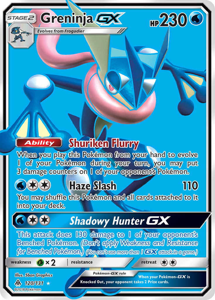 Greninja GX (120/131) [Sun & Moon: Forbidden Light] | Eastridge Sports Cards & Games