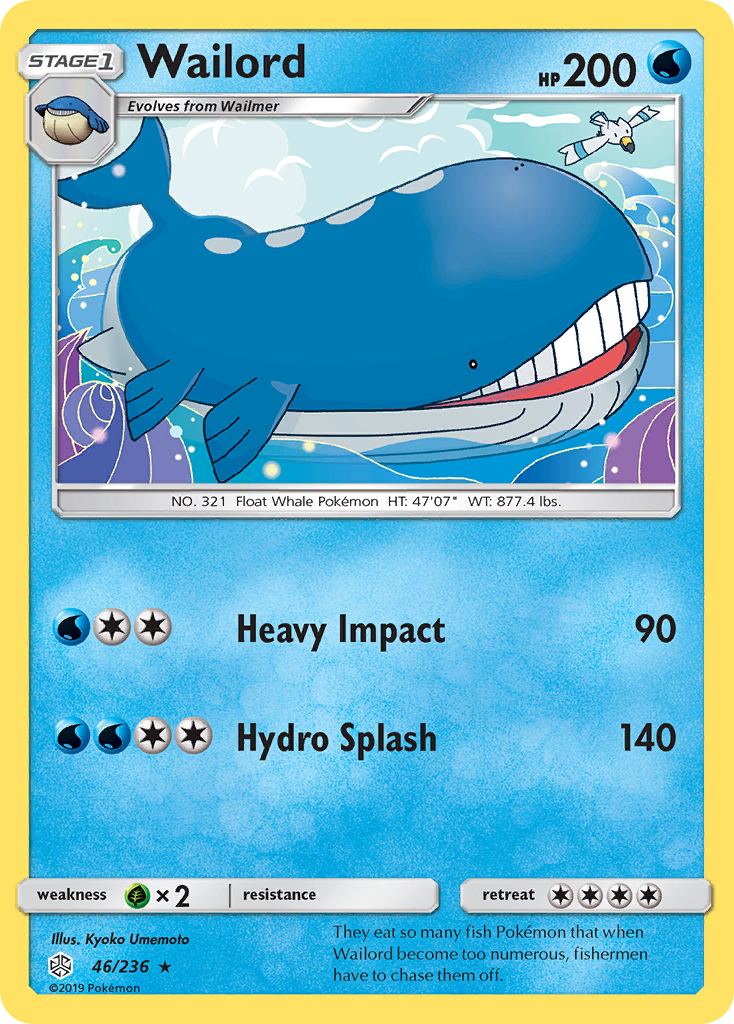 Wailord (46/236) [Sun & Moon: Cosmic Eclipse] | Eastridge Sports Cards & Games