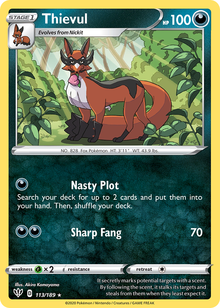Thievul (113/189) [Sword & Shield: Darkness Ablaze] | Eastridge Sports Cards & Games