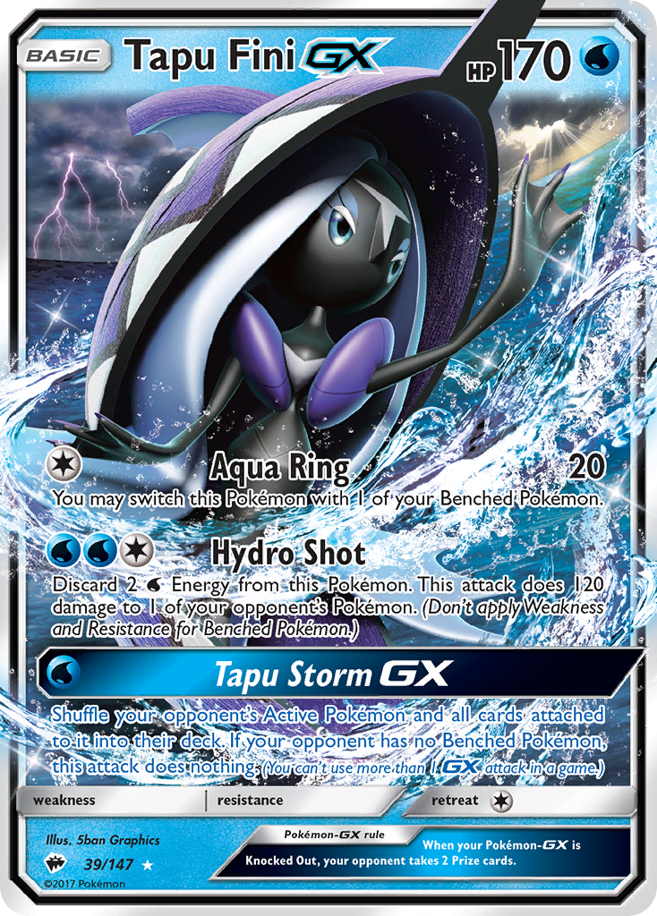 Tapu Fini GX (39/147) [Sun & Moon: Burning Shadows] | Eastridge Sports Cards & Games