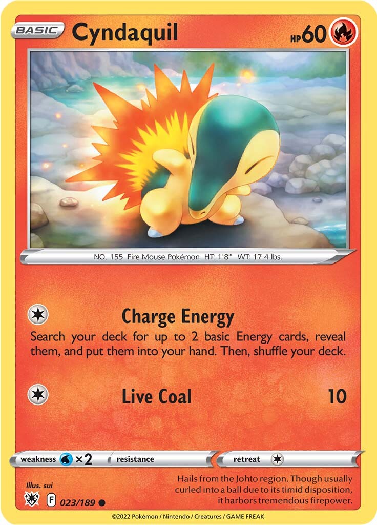 Cyndaquil (023/189) [Sword & Shield: Astral Radiance] | Eastridge Sports Cards & Games