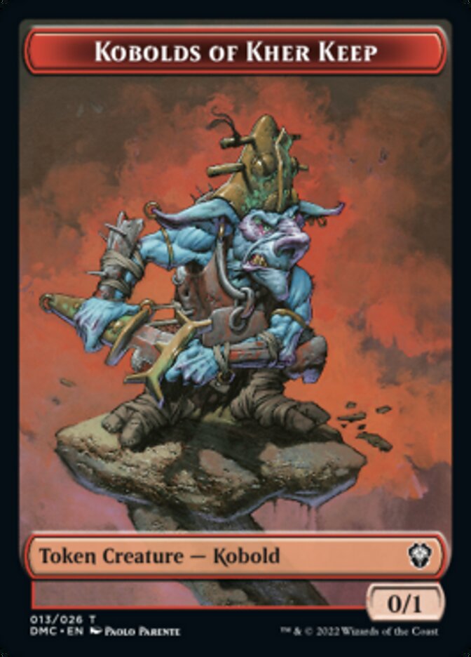 Saproling // Kobolds of Kher Keep Double-sided Token [Dominaria United Tokens] | Eastridge Sports Cards & Games
