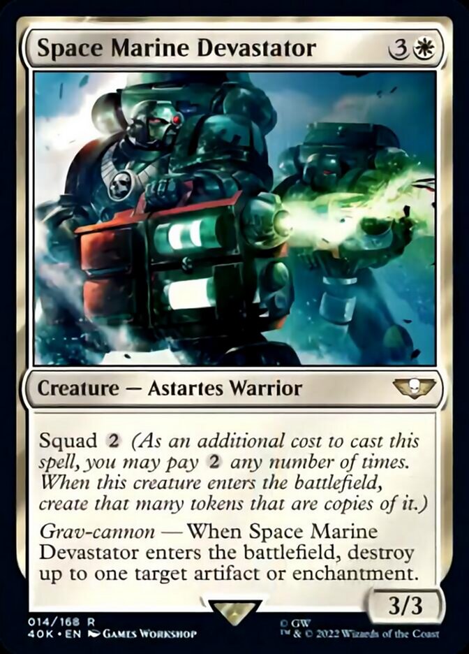 Space Marine Devastator (Surge Foil) [Universes Beyond: Warhammer 40,000] | Eastridge Sports Cards & Games