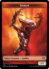 Rebel // Goblin Double-Sided Token [Phyrexia: All Will Be One Commander Tokens] | Eastridge Sports Cards & Games