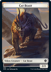 Elf Warrior // Cat Beast Double-Sided Token [Starter Commander Decks] | Eastridge Sports Cards & Games