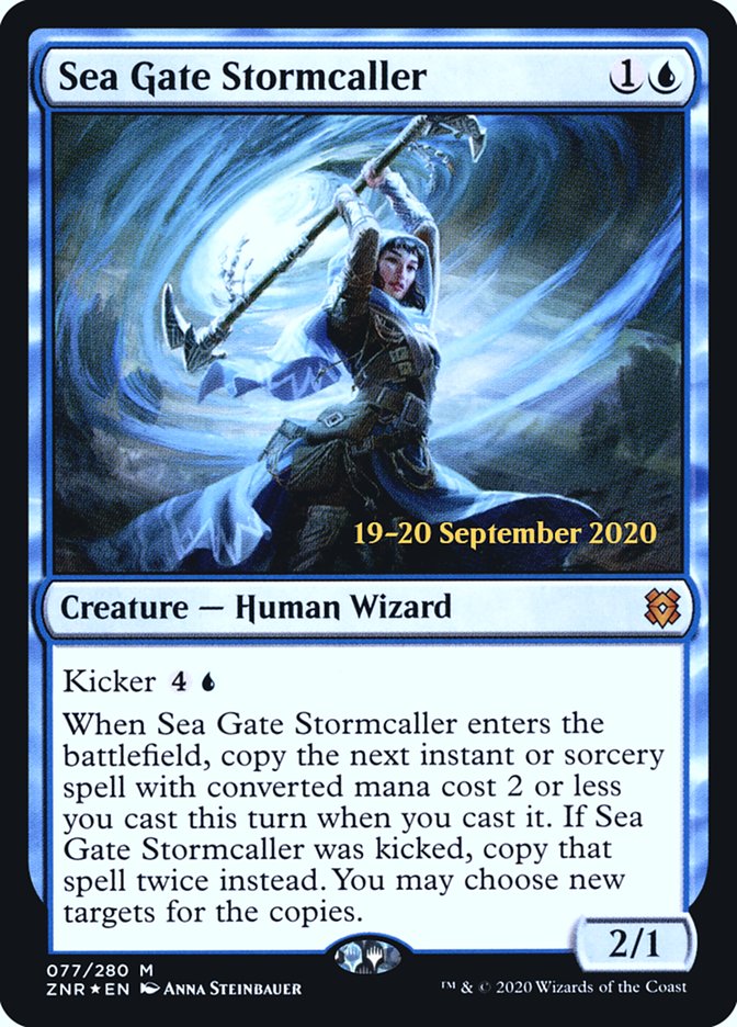 Sea Gate Stormcaller  [Zendikar Rising Prerelease Promos] | Eastridge Sports Cards & Games