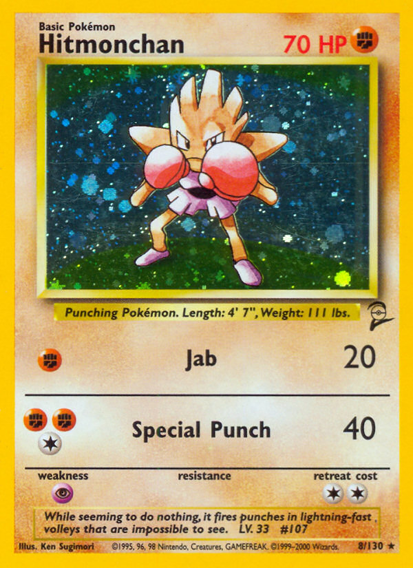 Hitmonchan (8/130) [Base Set 2] | Eastridge Sports Cards & Games