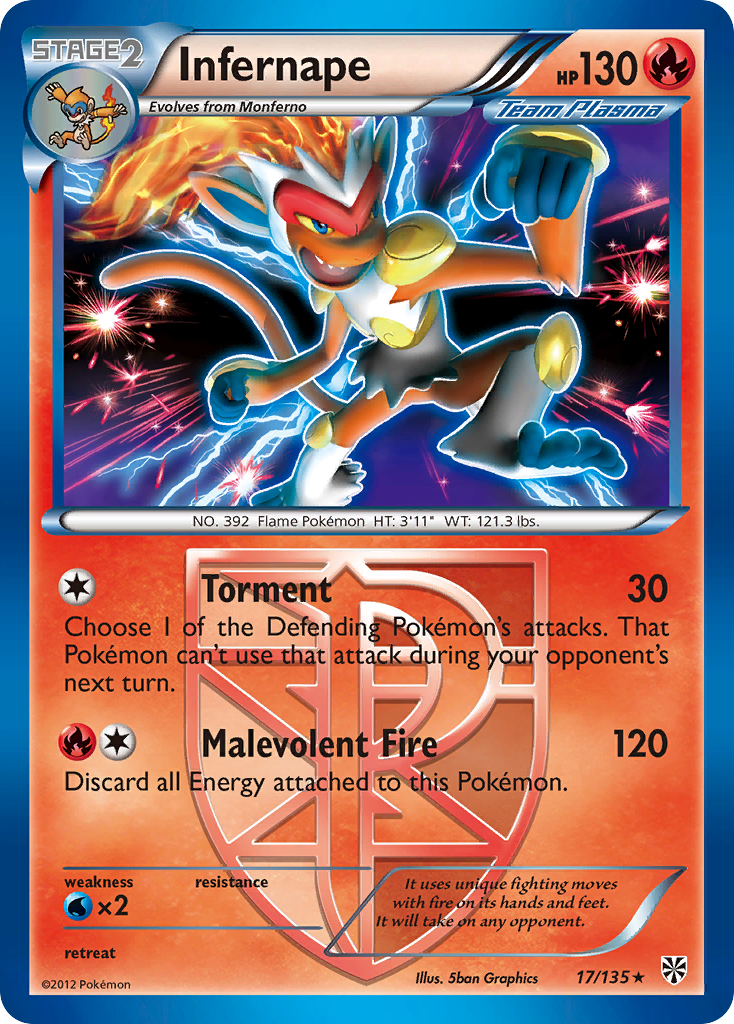 Infernape (17/135) [Black & White: Plasma Storm] | Eastridge Sports Cards & Games