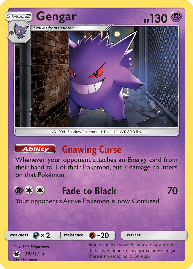 Gengar (38/111) [Sun & Moon: Crimson Invasion] | Eastridge Sports Cards & Games