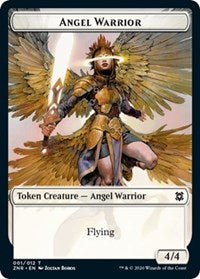 Angel Warrior // Copy Double-sided Token [Zendikar Rising Tokens] | Eastridge Sports Cards & Games