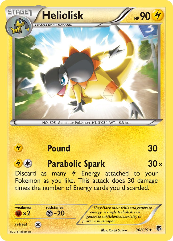 Heliolisk (30/119) (Theme Deck Exclusive) [XY: Phantom Forces] | Eastridge Sports Cards & Games