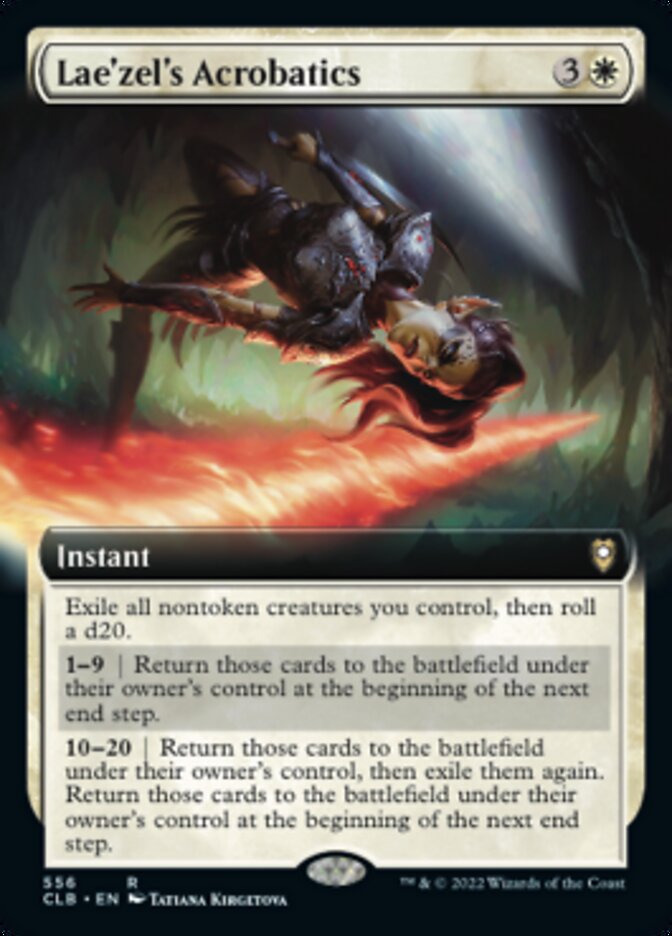 Lae'zel's Acrobatics (Extended Art) [Commander Legends: Battle for Baldur's Gate] | Eastridge Sports Cards & Games
