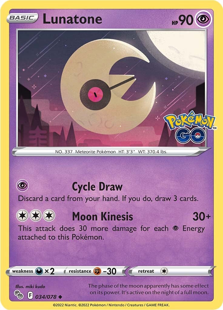 Lunatone (034/078) [Pokémon GO] | Eastridge Sports Cards & Games