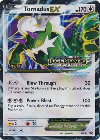 Tornadus EX (BW96) (Staff Prerelease Promo) [Black & White: Black Star Promos] | Eastridge Sports Cards & Games