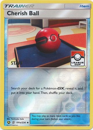 Cherish Ball (191a/236) (League Promo Staff) [Sun & Moon: Unified Minds] | Eastridge Sports Cards & Games