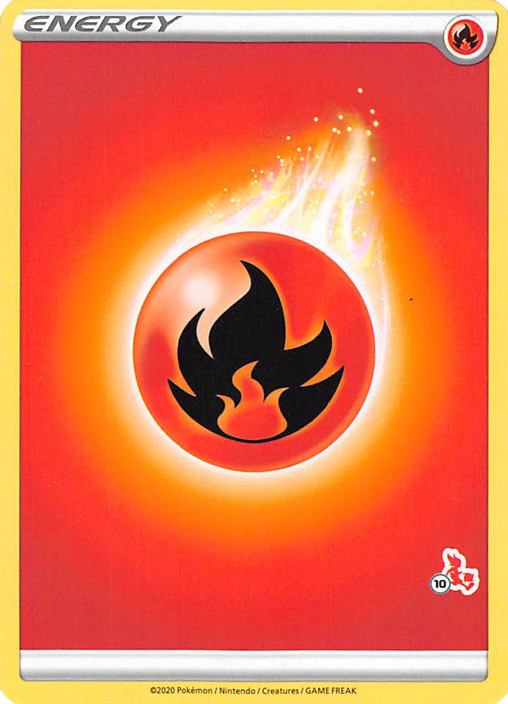 Fire Energy (Cinderace Stamp #10) [Battle Academy 2022] | Eastridge Sports Cards & Games