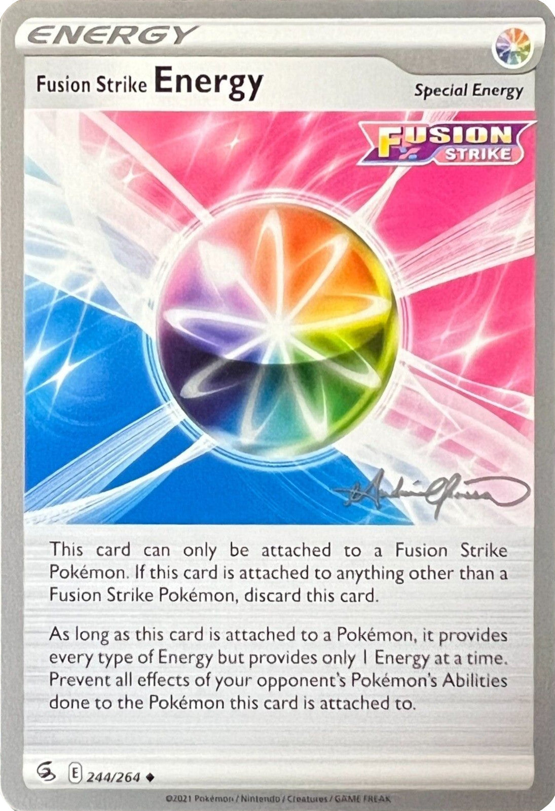 Fusion Strike Energy (244/264) (The Shape of Mew - Andre Chiasson) [World Championships 2022] | Eastridge Sports Cards & Games